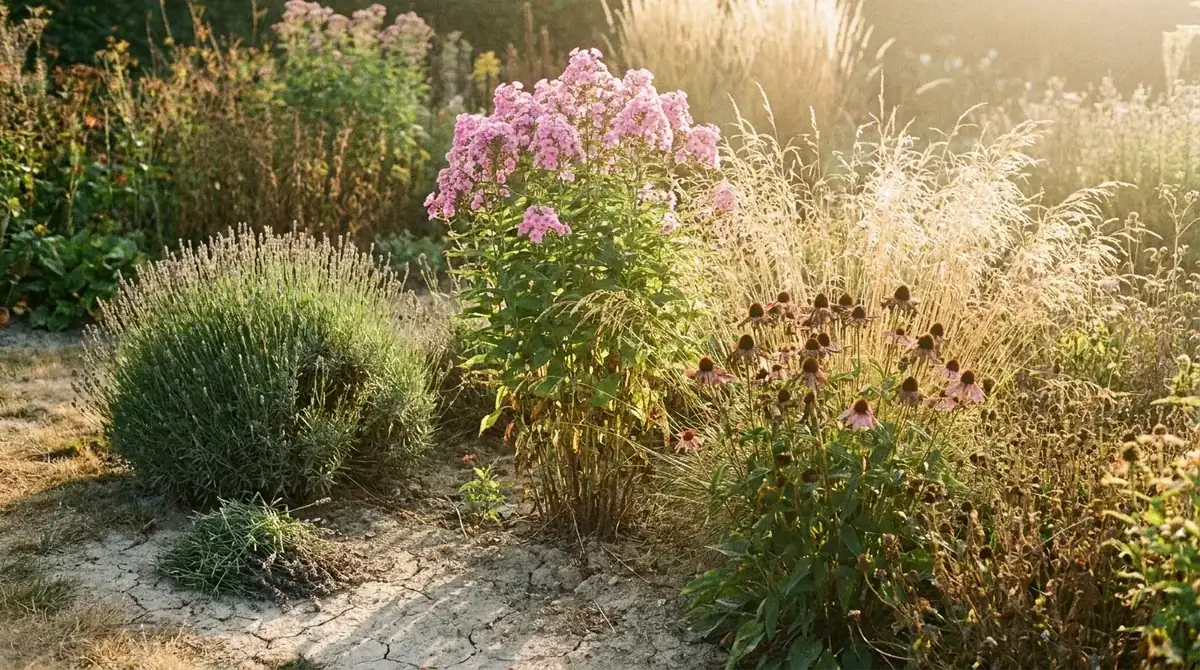 Spätsommerlicher Garten im August